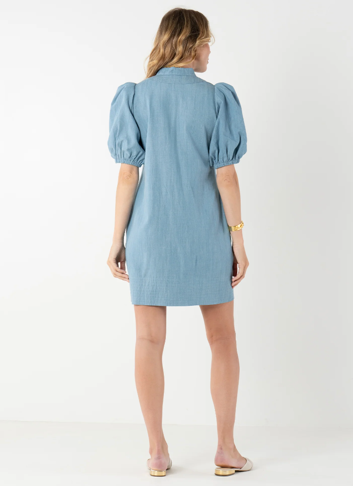 Hampton Mini Dress - Denim Chambray