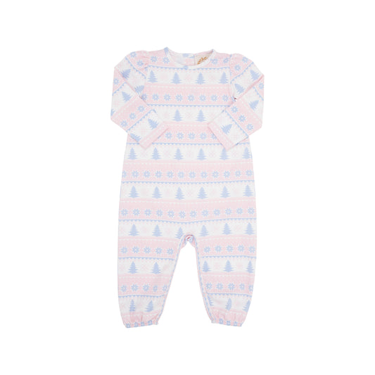 Penny's Playsuit - Pink Fairisle Flurries
