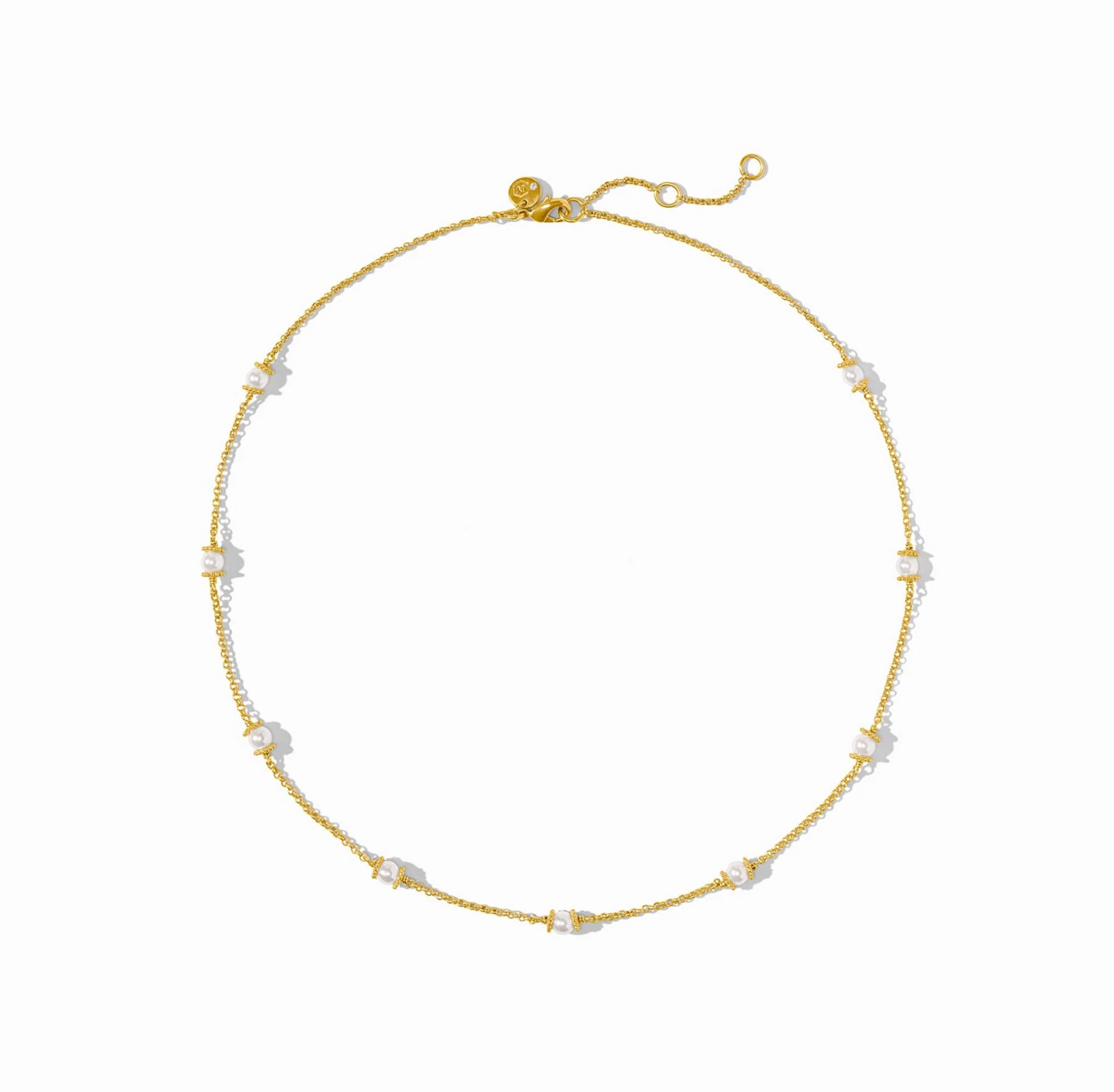 Hydra Delicate Station Necklace - Pearl