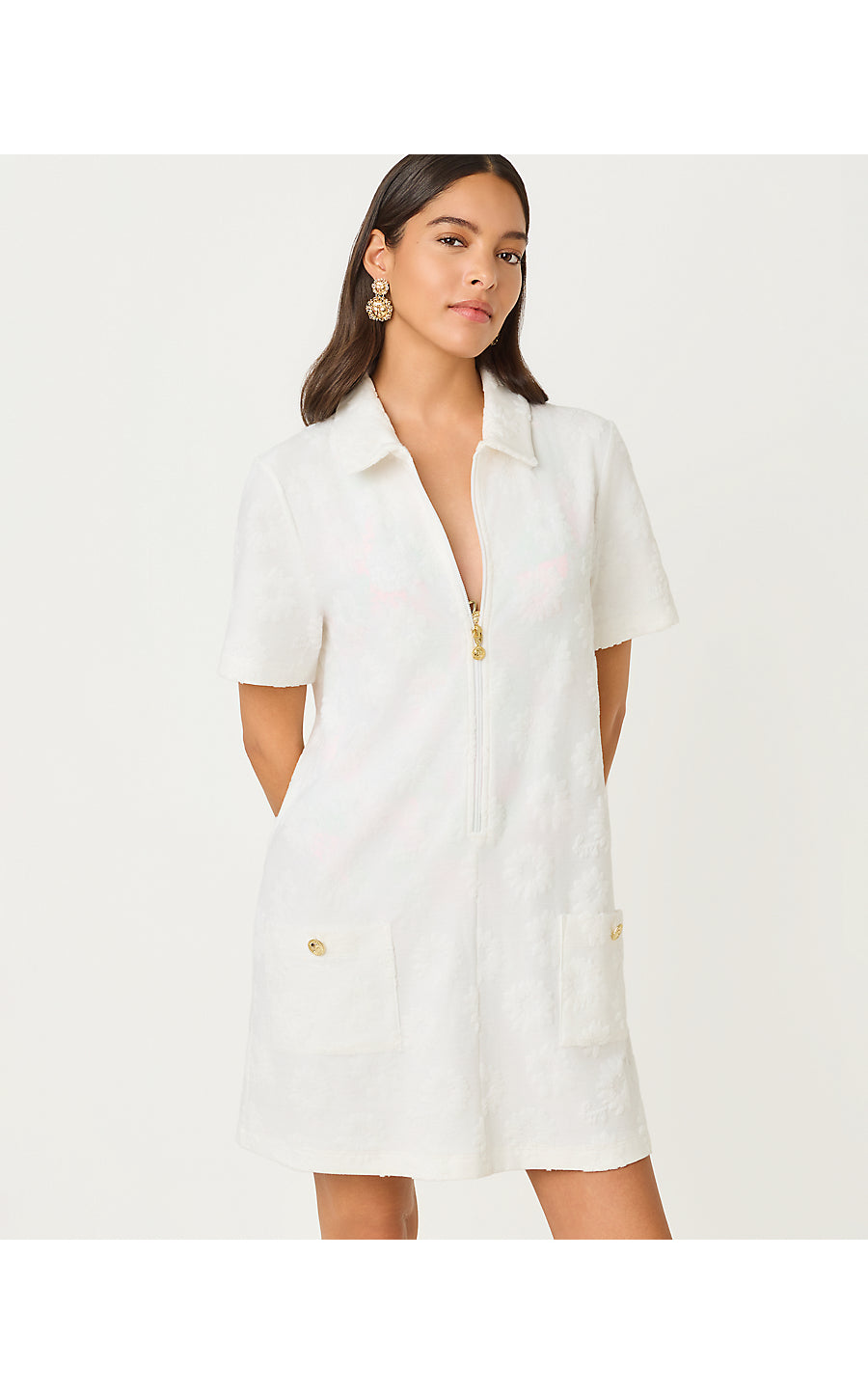Brayton Coverup - Resort White - Sunny Daisies