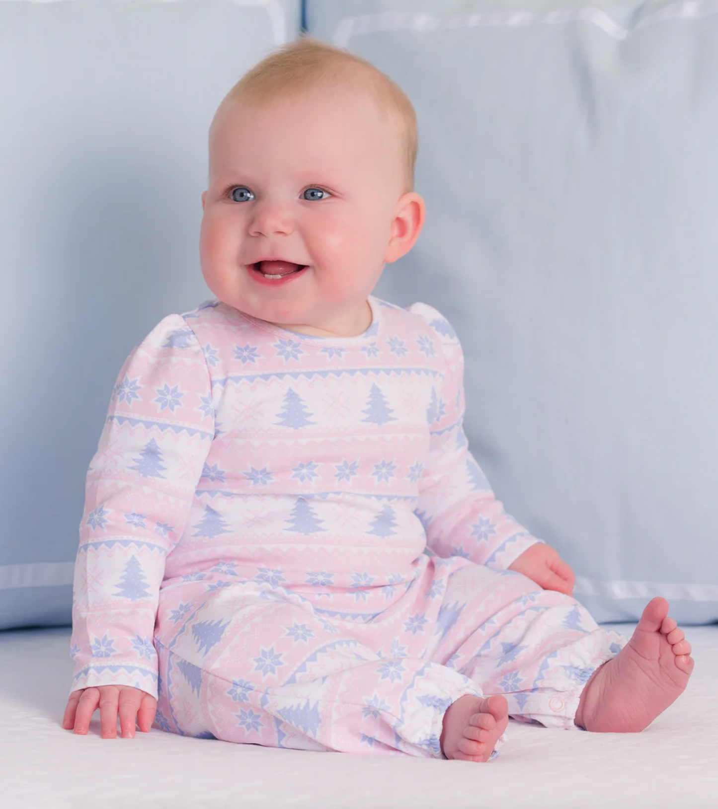 Penny's Playsuit - Pink Fairisle Flurries