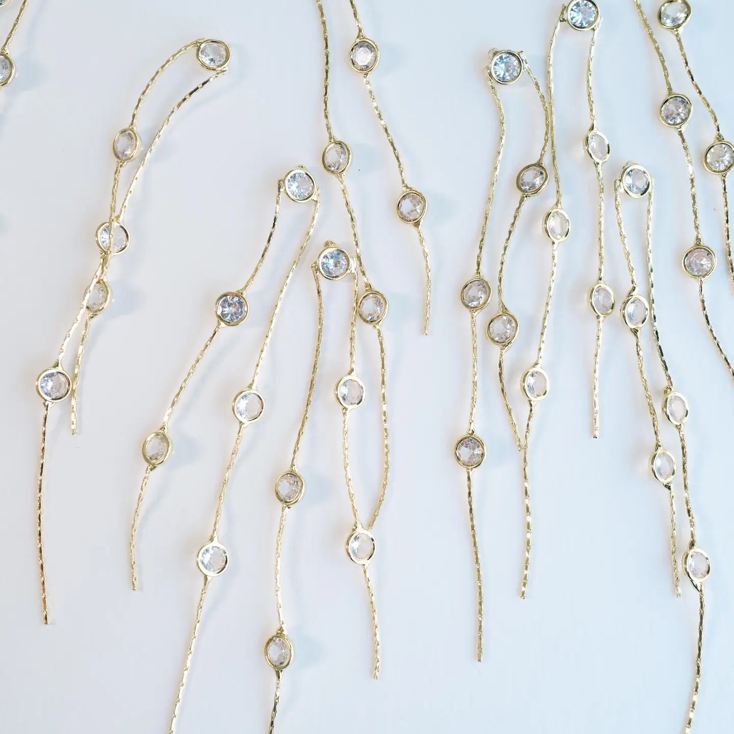 Gold and Crystal Minimalist Duster Drops