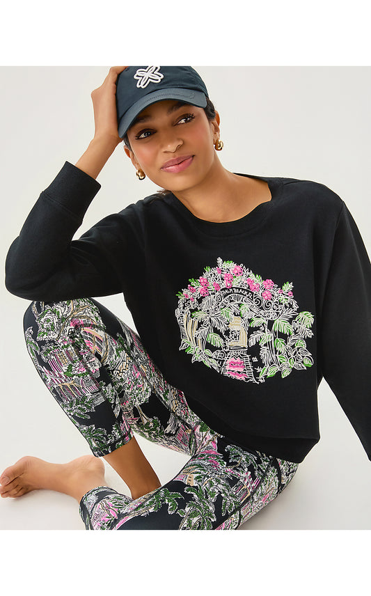 Ballad Sweatshirt - Noir - Palm Beach Toile