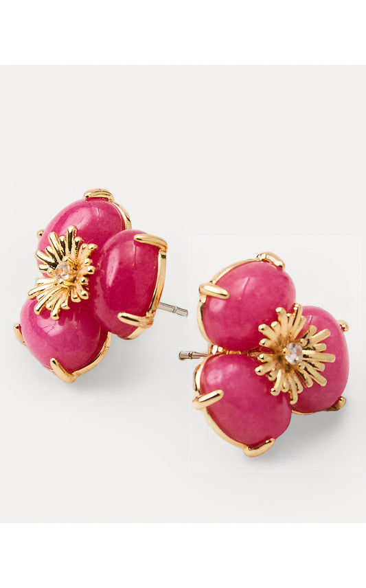 Camouflage Catwalk Earrings - Pink Aster