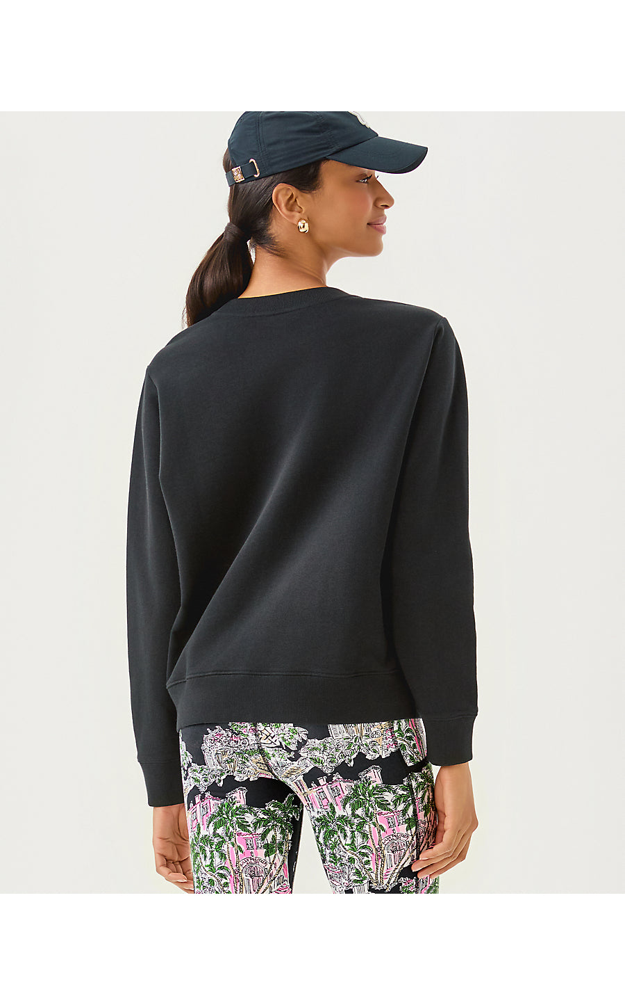 Ballad Sweatshirt - Noir - Palm Beach Toile
