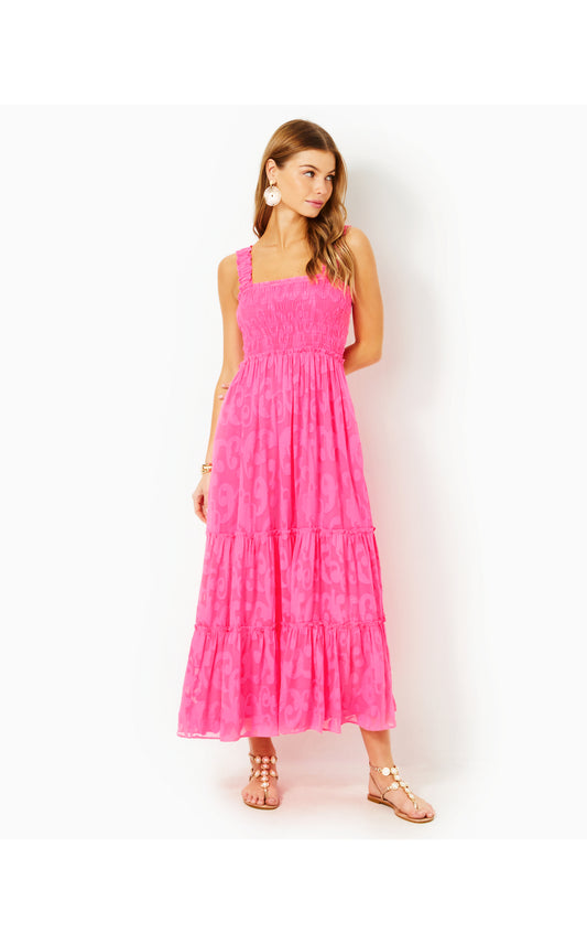 Hadly Smocked Maxi Dress - Roxie Pink