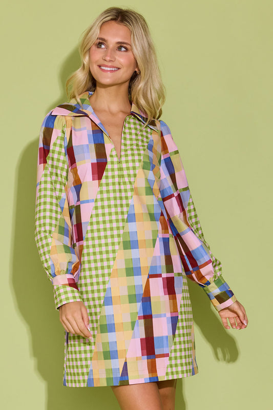 Kimmy Dress - Diagonal Check