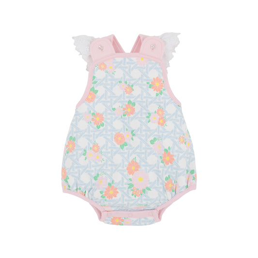 Saylor Sunsuit - Pima Cayman Island Cane/Palm Beach Pink