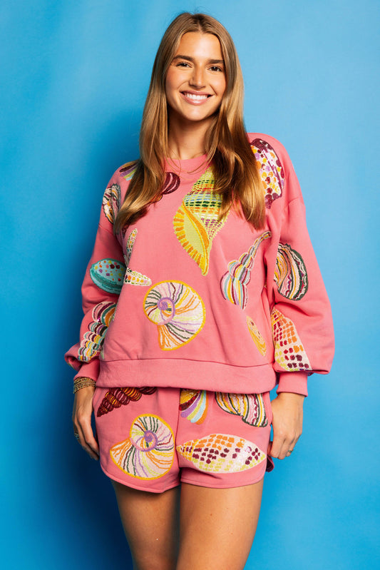 Pink Multi Shell Sweatshirt
