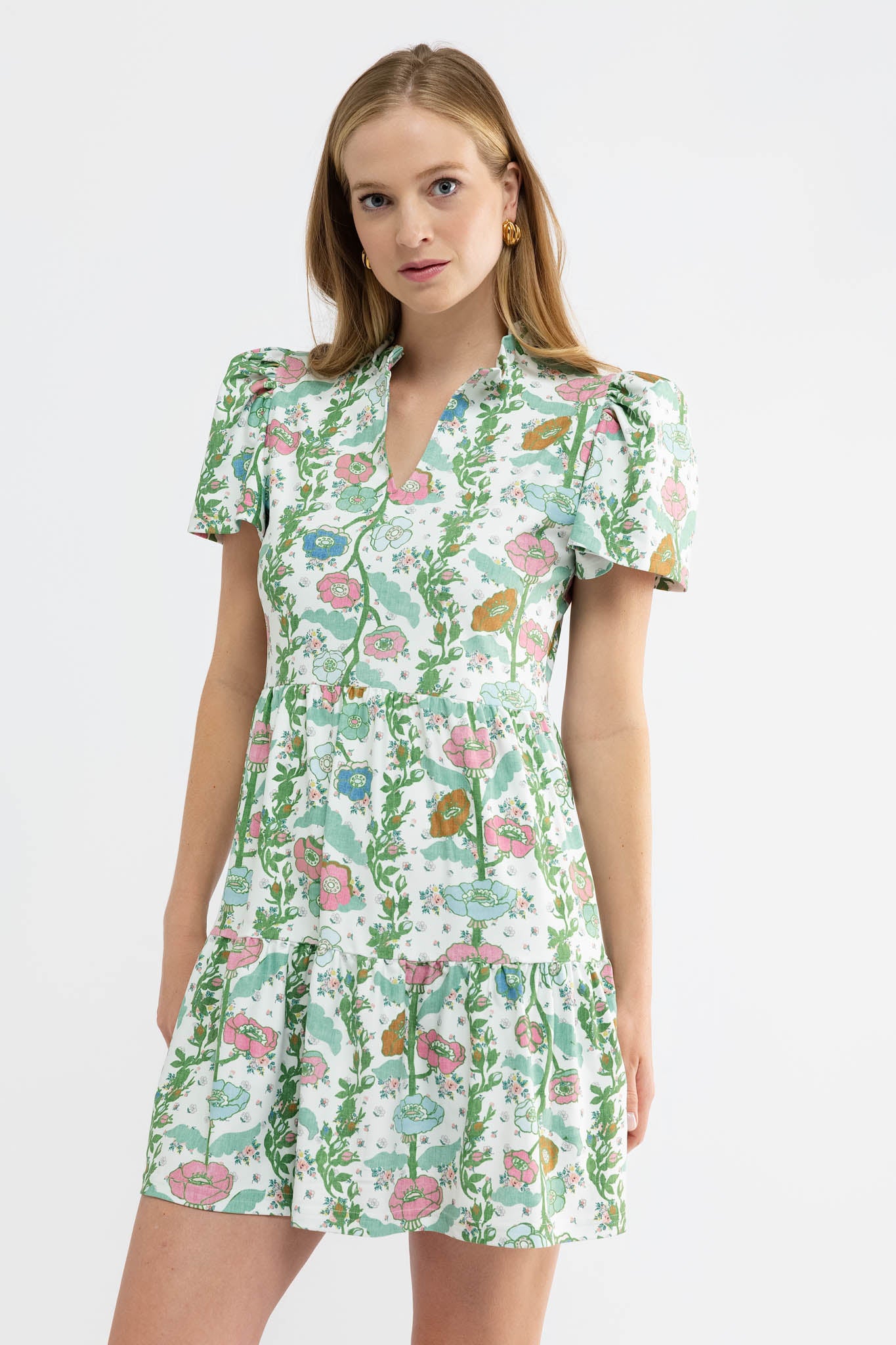 Navy Dress - Handkerchief Bloom