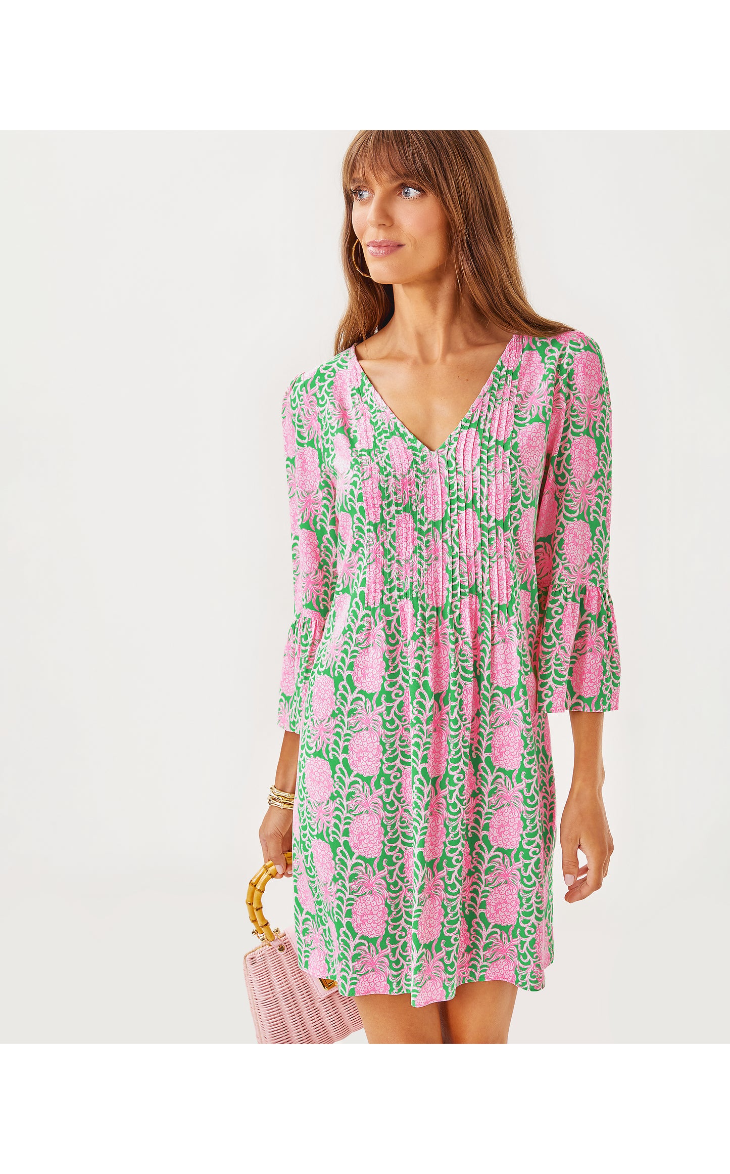 Danika 3/4 Sleeve Tunic Dress - Party Like A Pineapple