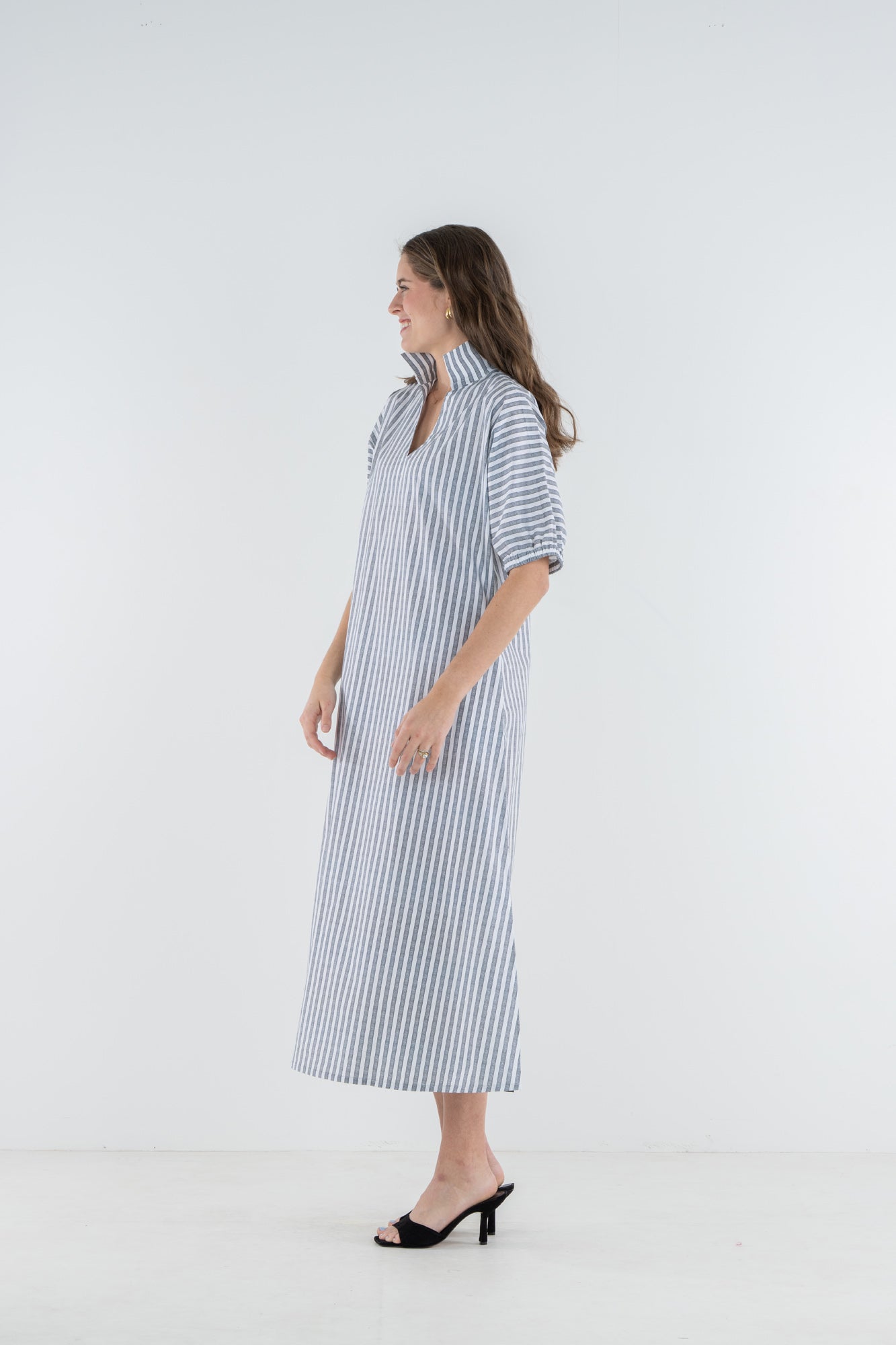 Poppy Maxi Dress - Black Stripe