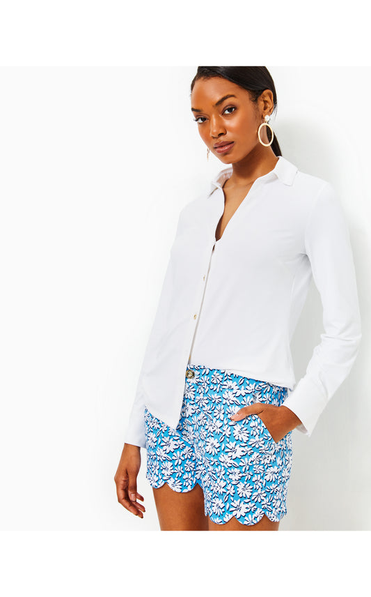 Buttercup Mid-Rise Shorts - Palm Beach Petals