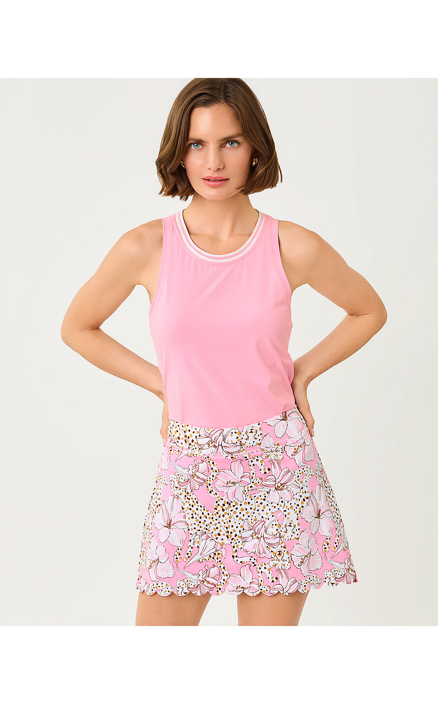 Meena Scalloped Skort - Conch Shell Pink - Wildness
