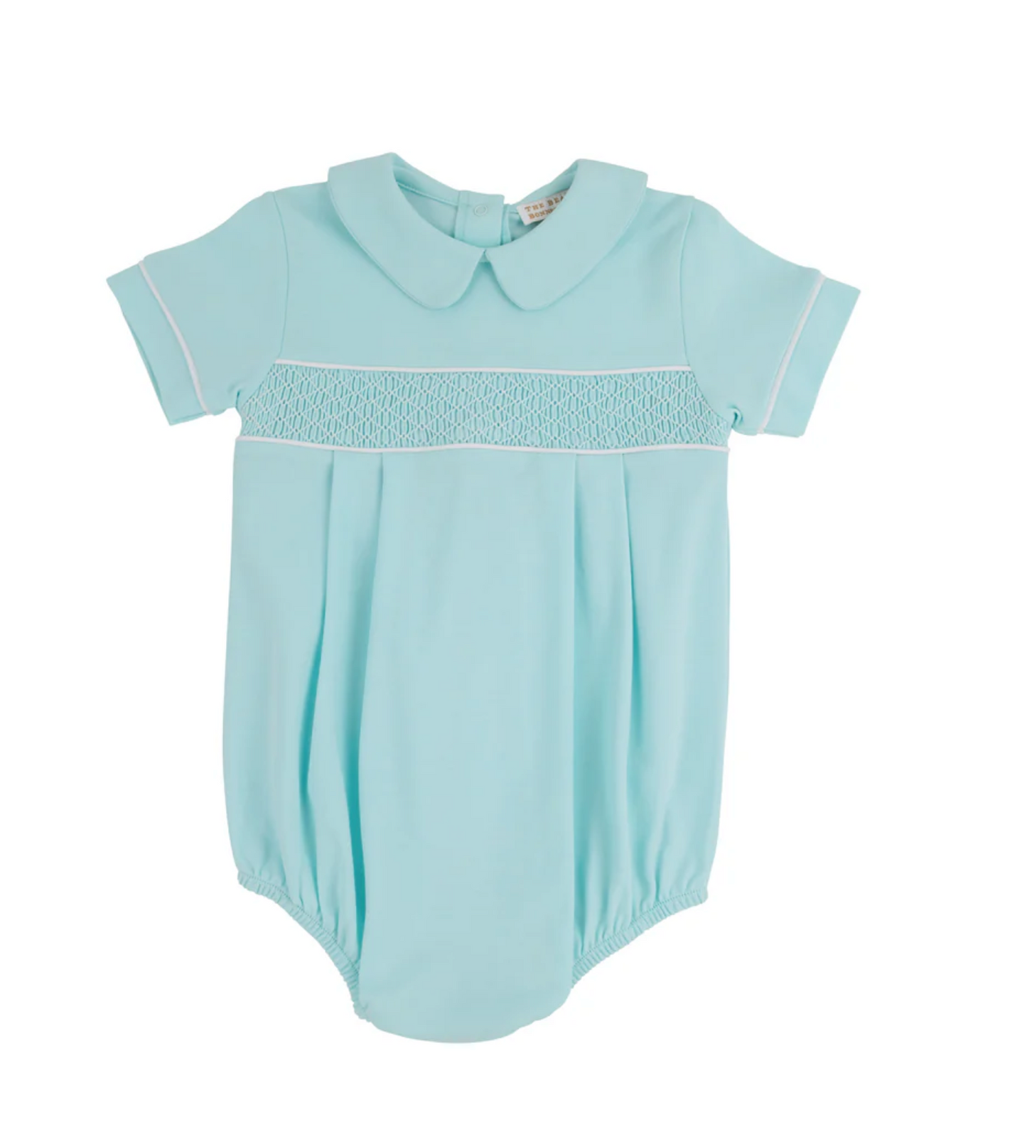 Smocked Bradford Bubble- Pima - Edisto Egg Blue/Worth Avenue