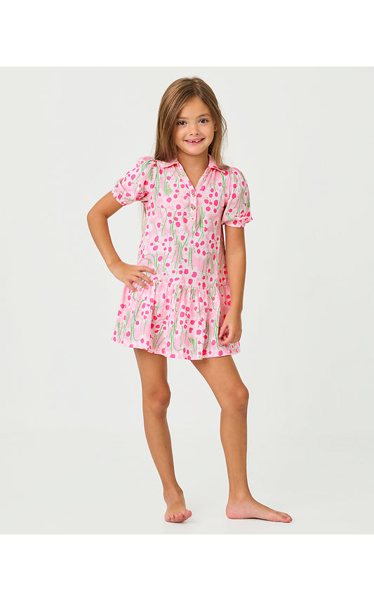 Mini Bingley Dress - Conch Shell Pink - Lil Sunny Daisies