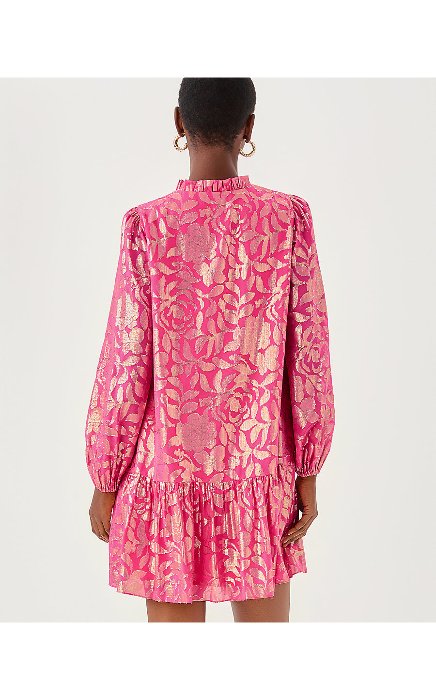 Evaline Dress - Sun Shell Pink - Floral Bloom