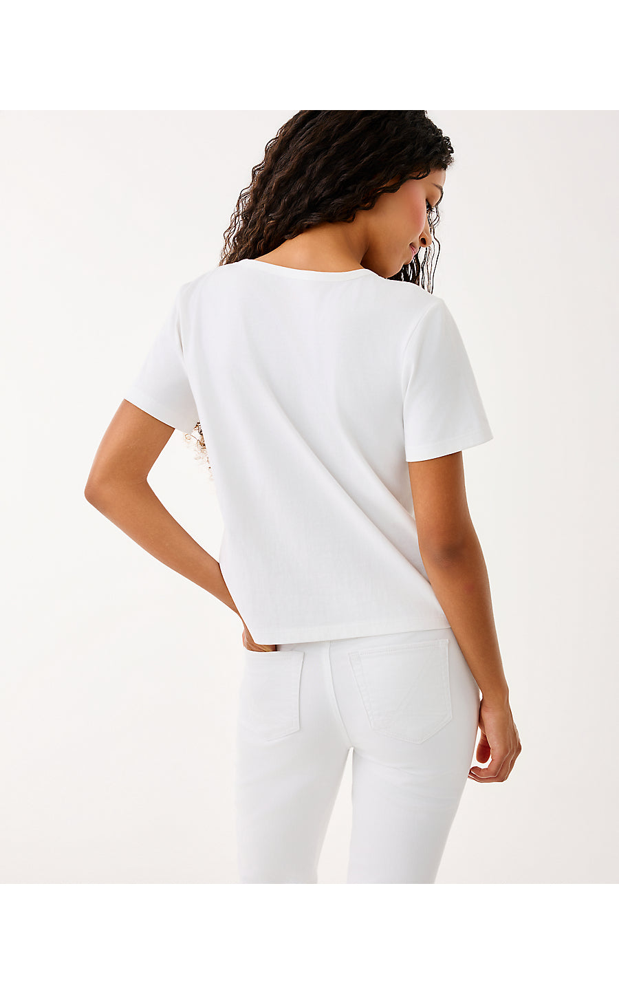 Clairmont Rhinestone Top - Resort White