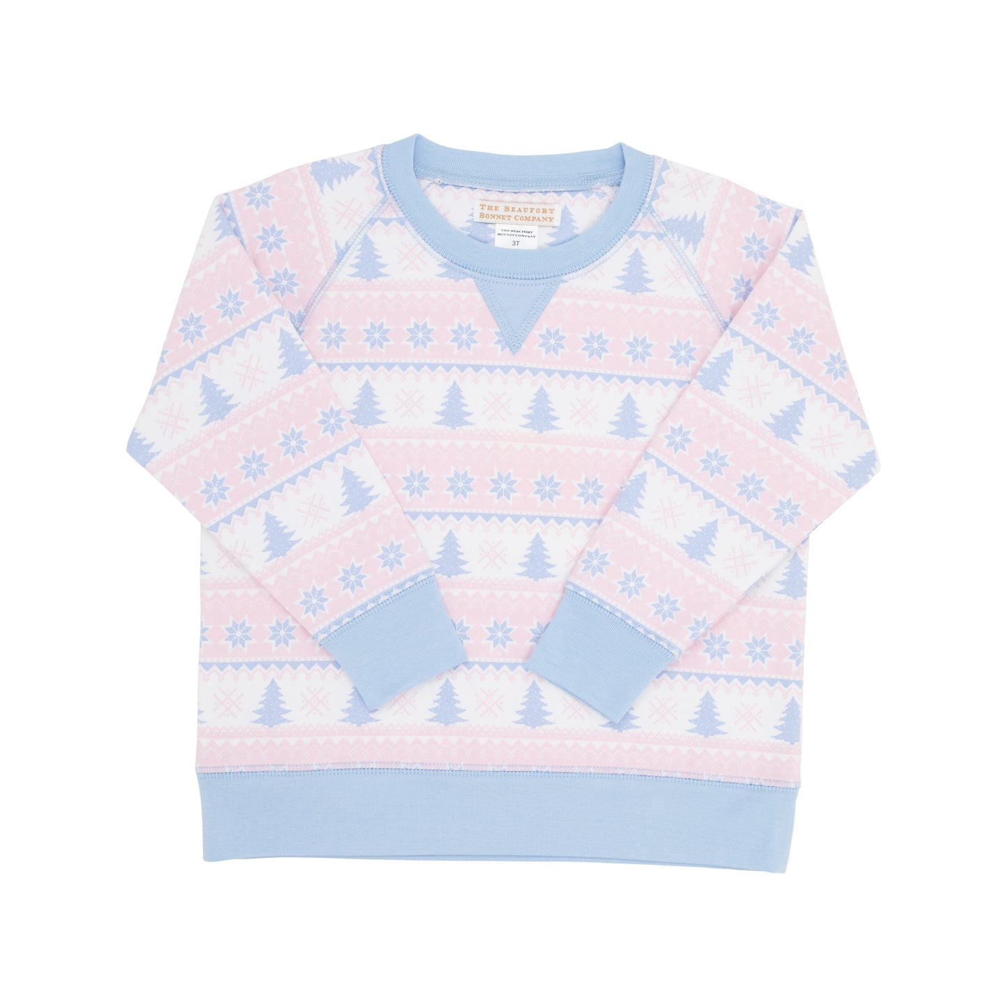 Smitty Sweatshirt - Fairisle Flurries - Pink / Beale Street Blue