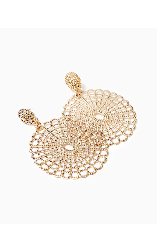 Lilly Lace Earrings - Gold