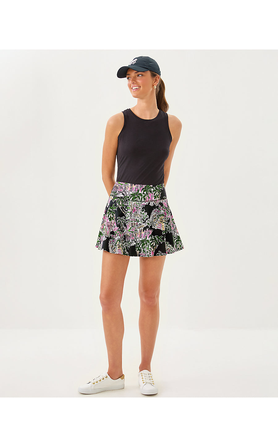 Barcelona High Rise Skort - Onyx - PB Anniversary Toile