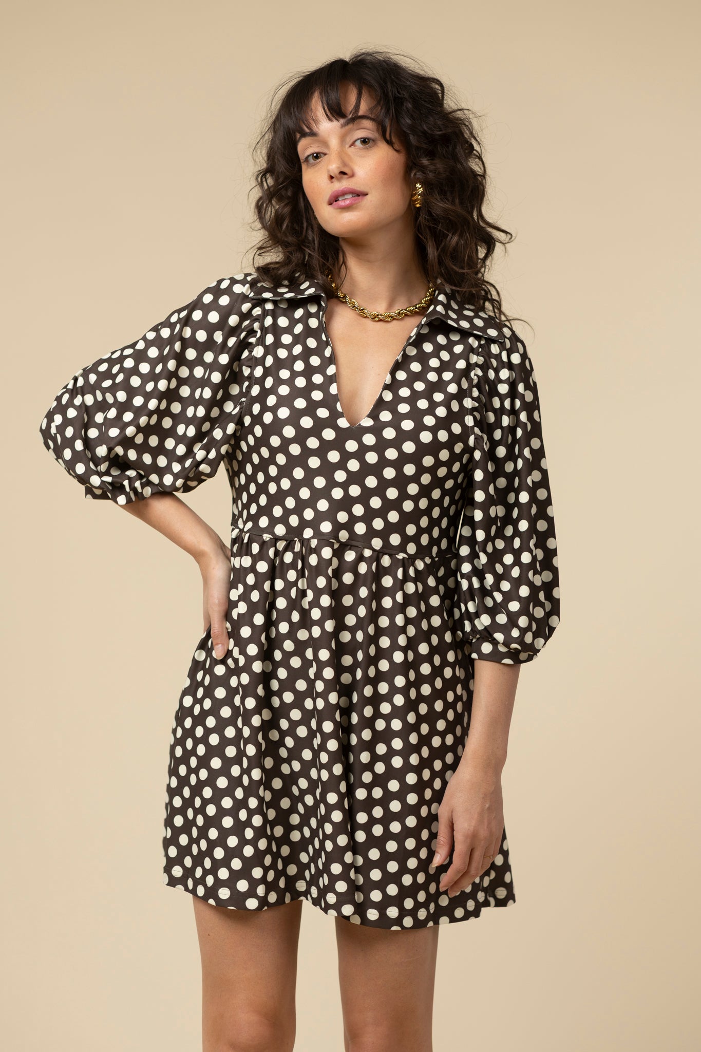The Charlotte Dress - Chocolate Dot