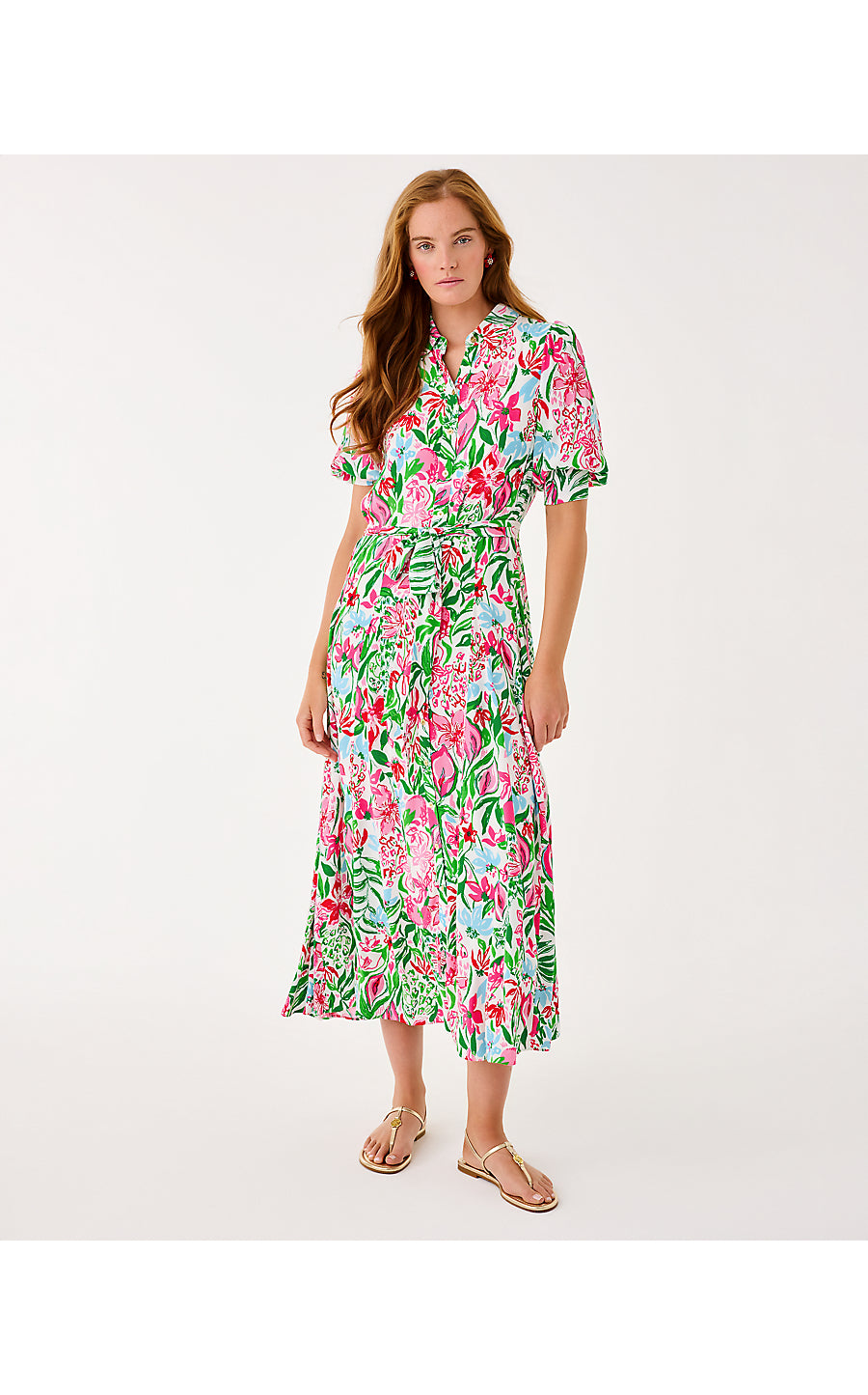 Larkyn Midi Dress - Glowing Gardens