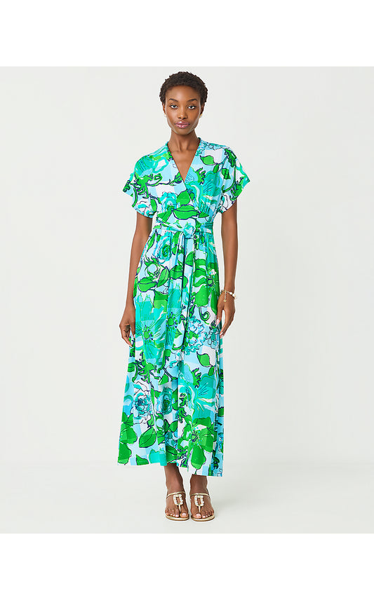 Keenan Maxi Dress - Capri Blue - Rousseaus Roses