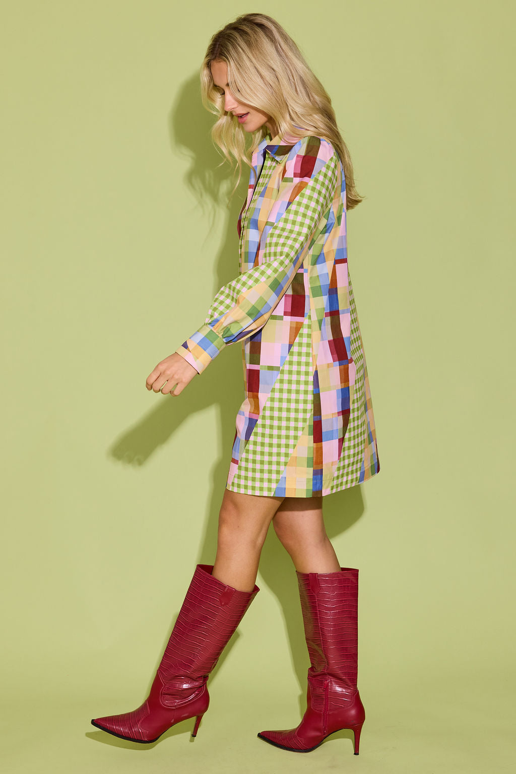 Kimmy Dress - Diagonal Check