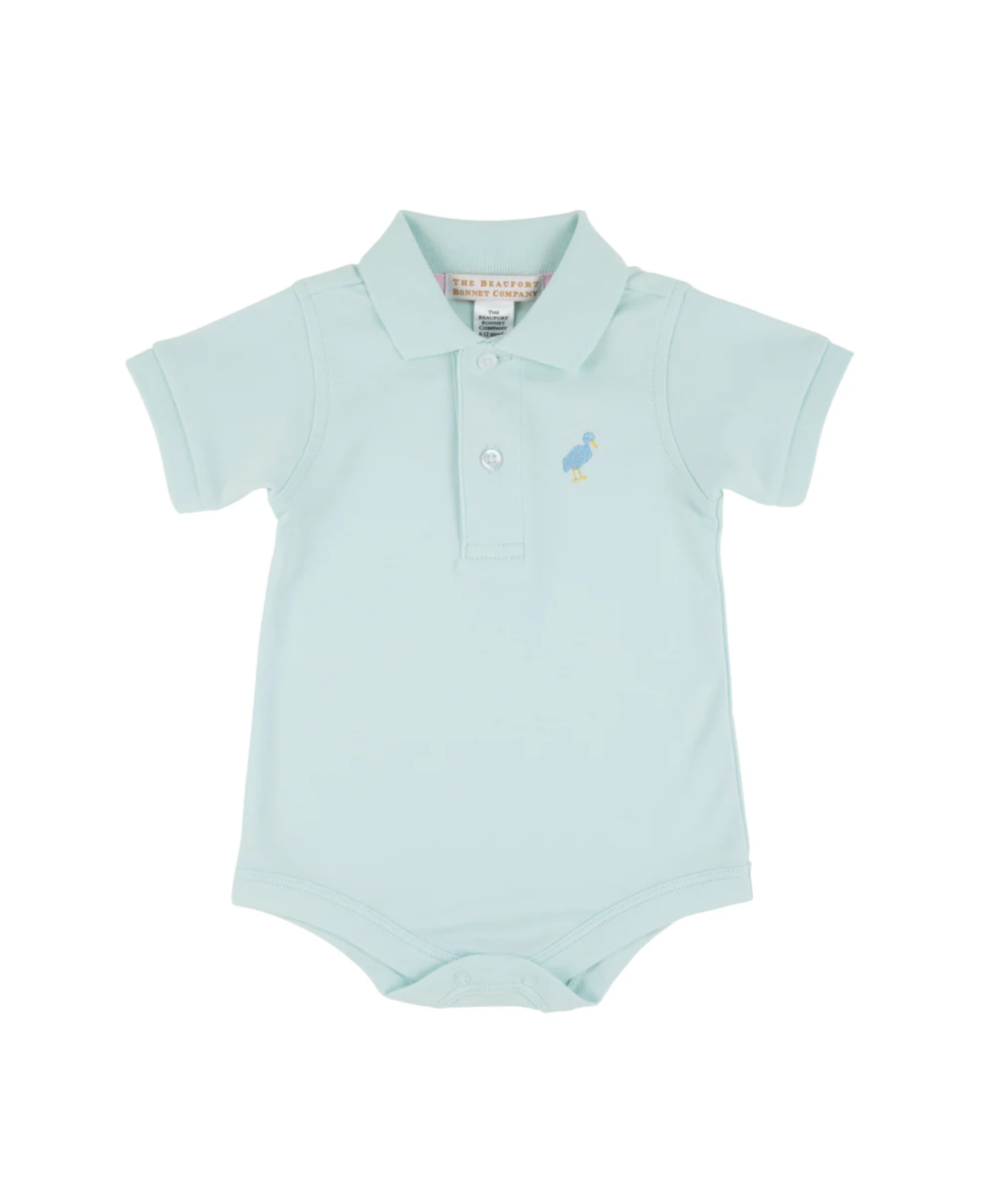 Prim & Proper Polo Onesie - Sea Island Seafoam / Beale Street Blue