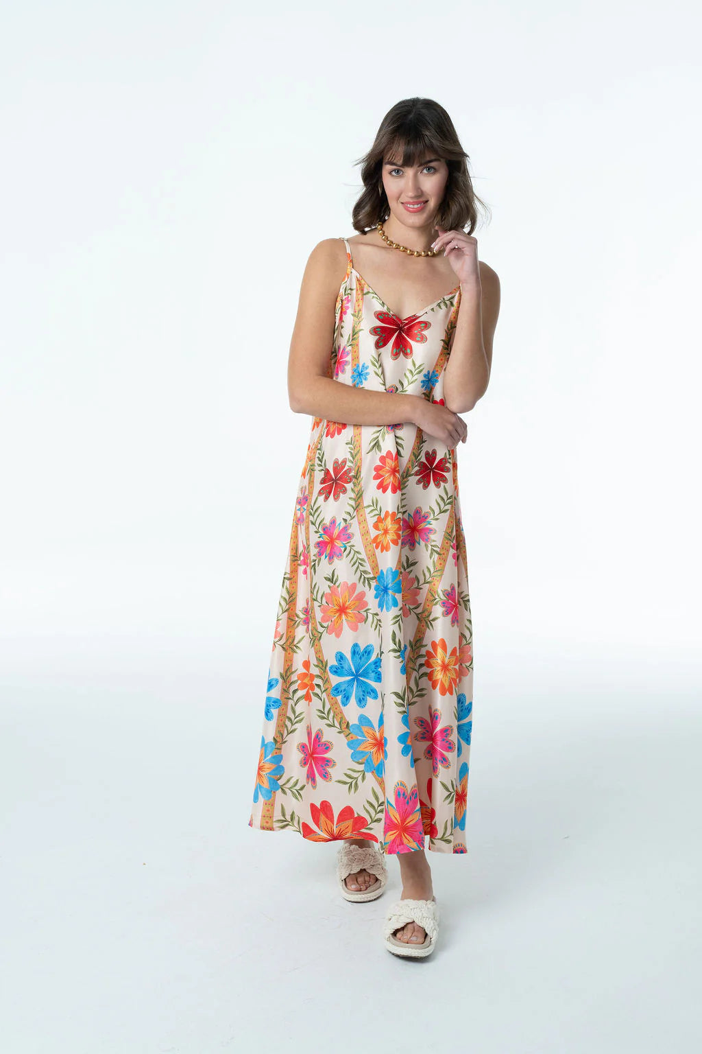 Camille Slip Dress - Cream