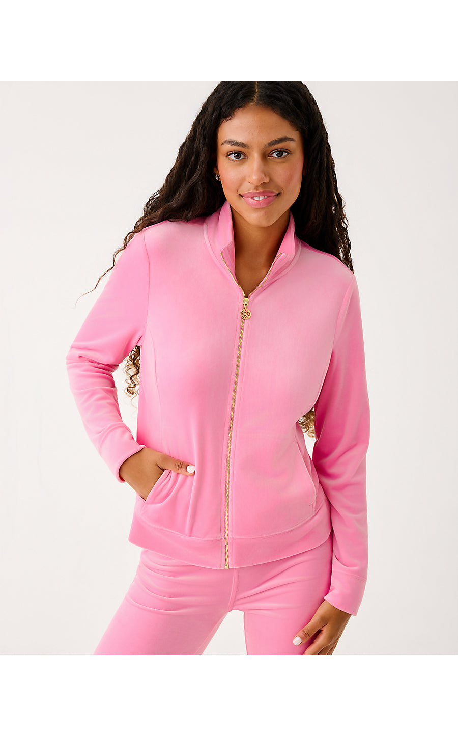 Regate Velour Jacket - Confetti Pink