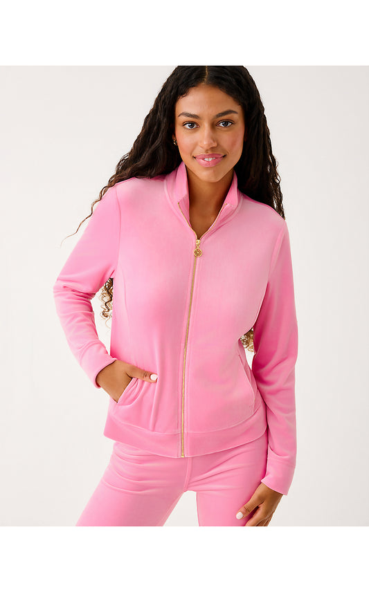 Regate Velour Jacket - Confetti Pink